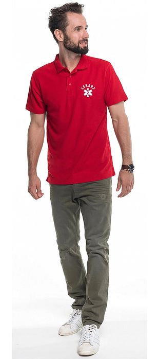 Koszulka Polo męska LEKARZ czerwona (L)