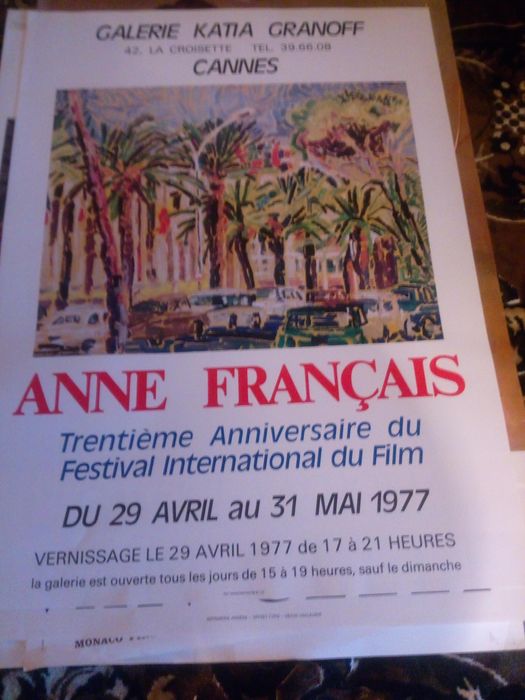 Kolekcjonerski afisz promujący wystawę prac Anne Francais