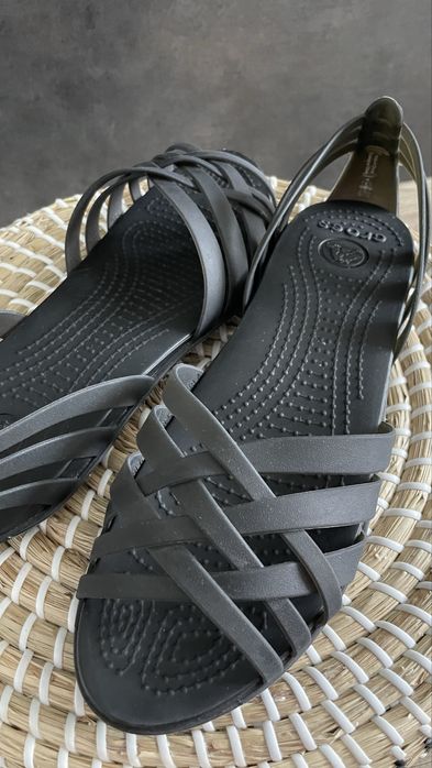Crocs sandały huarache flat czarne W8 38/39