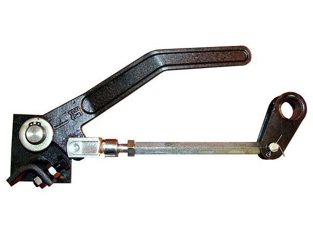 Dźwignia dolnego otwierania burty, dolna blokada burty