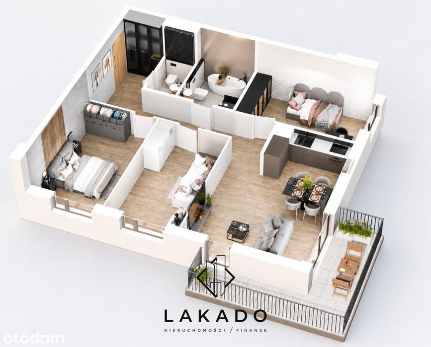 Nowe słoneczne 4 pokoje z balkonem | 77,82 m²