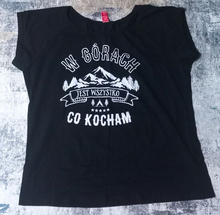Czarny T-shirt damski firma Spod Lady