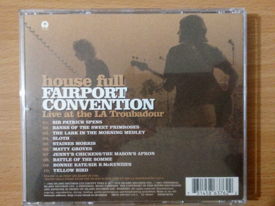 FAIRPORT CONVENTION - House Full Live At The Troubadour - Baixa de Preco