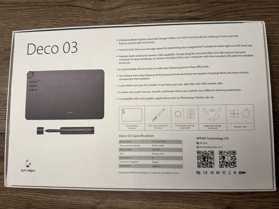 Графічний планшет для малювання XP-PEN Deco 03