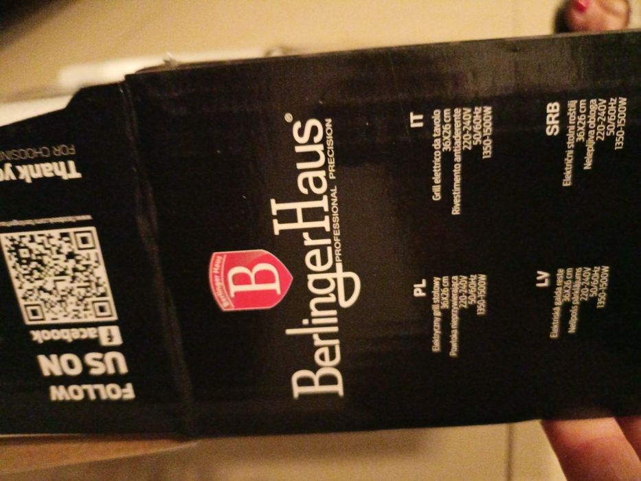 Berlinger Hause elektryczny grill stołowy