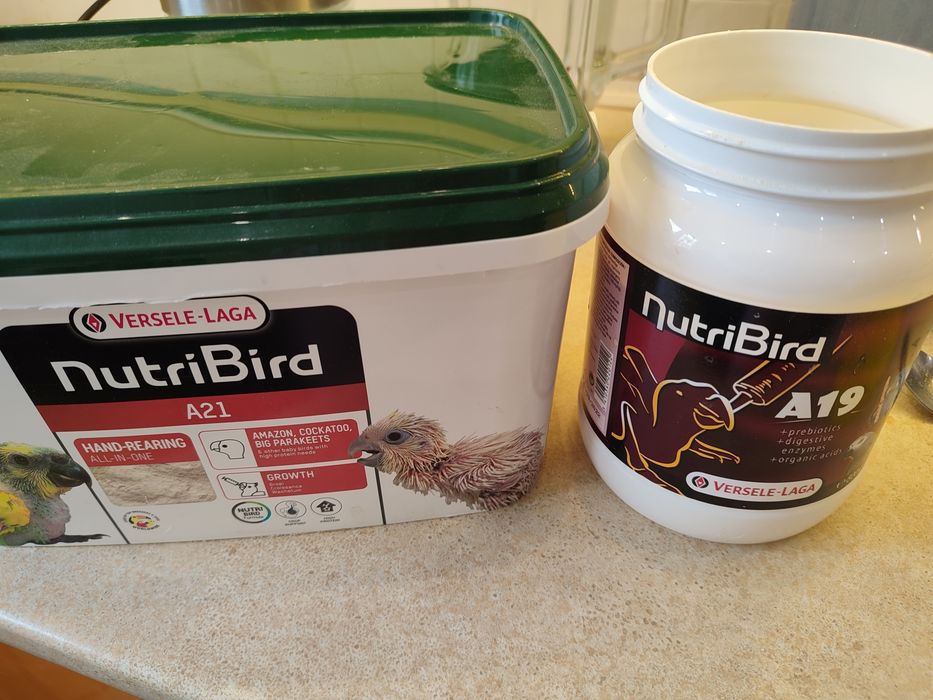 Nutribird A21, Nutribird A19, суміш для вигодовування папуг, пташенят