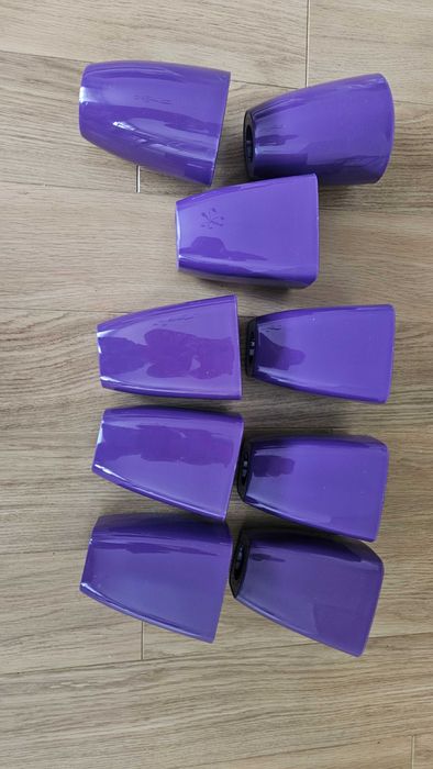 Doniczka, osłonka na kwiatka, do stroika, 9szt, fioletowa