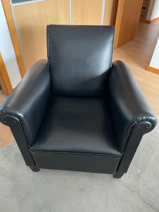 Cadeirão/poltrona de pele único