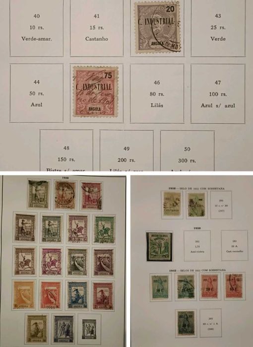 Album de selos de Angola desde o Século XIX