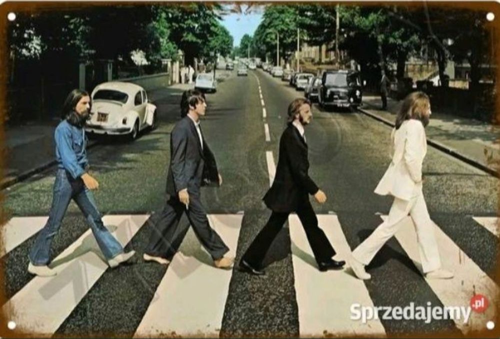 The Rolling Stones lub The Beatles metalowe tabliczki albumów LP