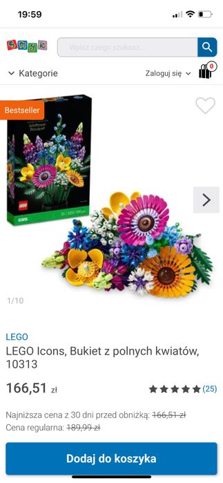 Puzzle lego kwiaty polne