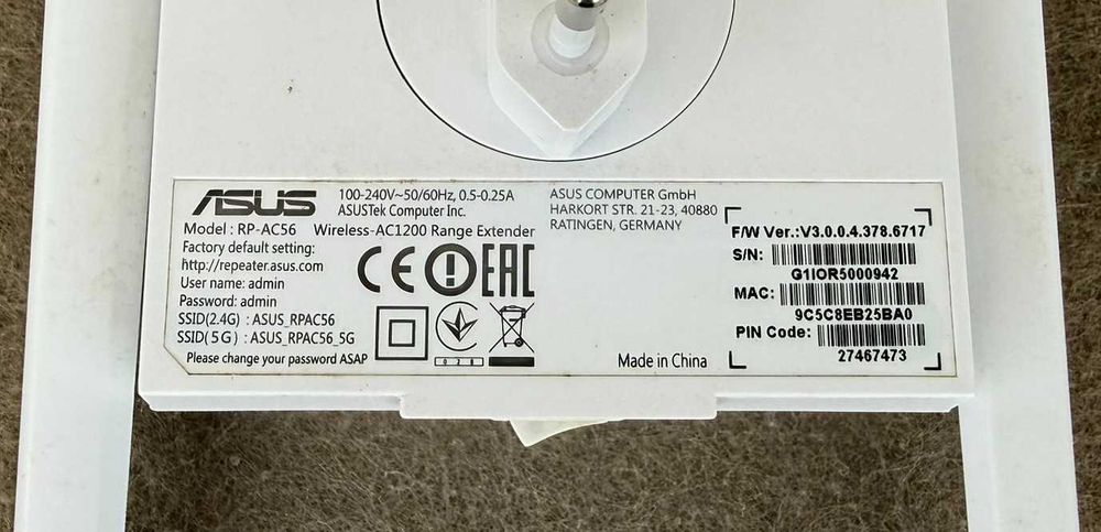 Asustek Asus RP-AC56 Dual band Wireless AC1200 - Repetidor de Sinal