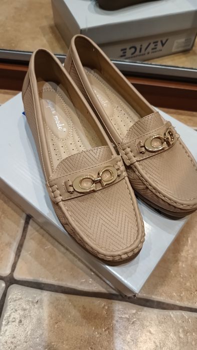 Buty nowe mokasyny damskie 40/41 wkl. 25 cm soft