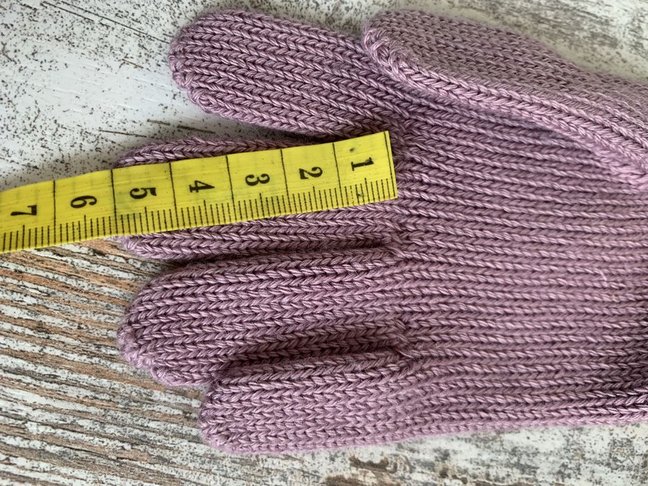Rekawiczki dzieciece rozowe welna merino jedwab