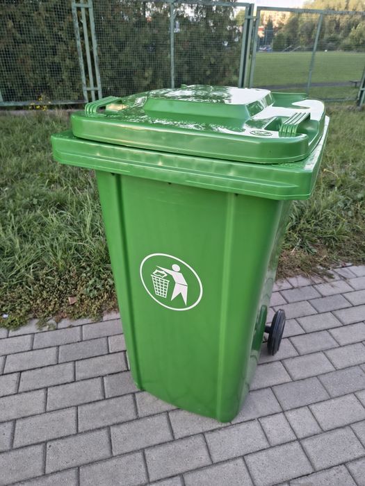 Pojemnik na odpady 240 L nowy zielony kosz na śmieci