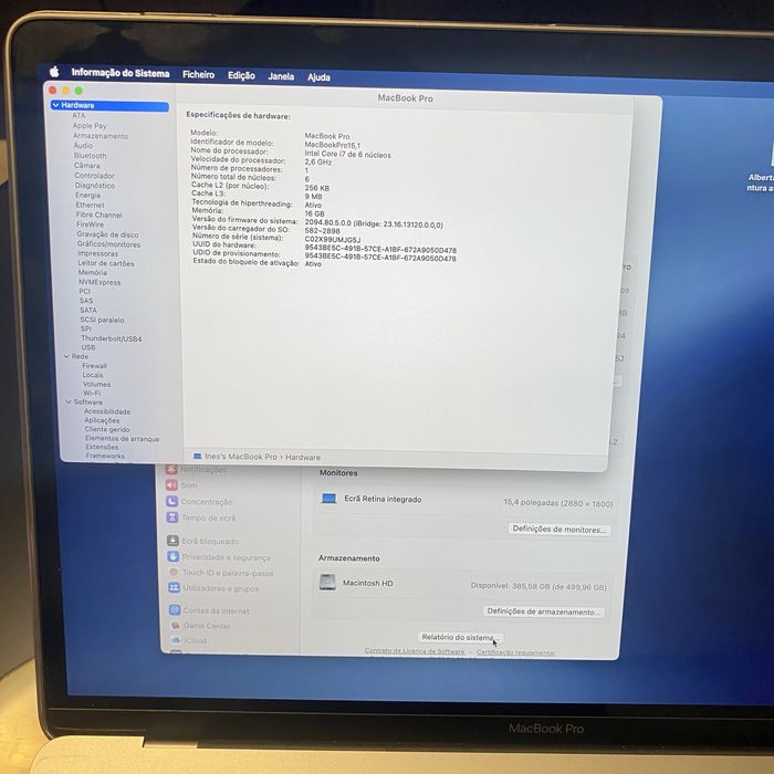 MacBookPro 15.1, garantia como novo.
