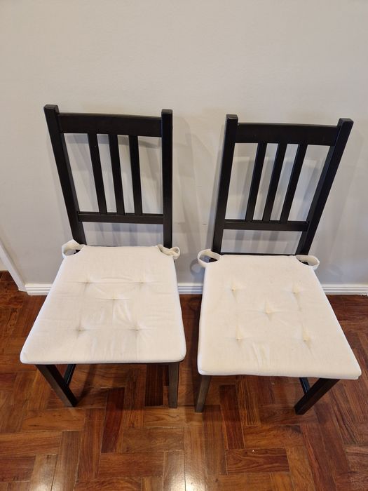 Cadeiras IKEA Stefan pretas madeira maciça