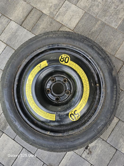 Koło dojazdowe dojazdówka 125/70/16 et38 continental do skoda seat Audi VW