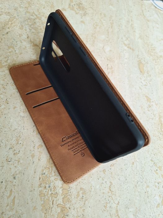 CaseMe Ekskluzywne Etui Portfel Redmi Note 8 Pro - brąz
