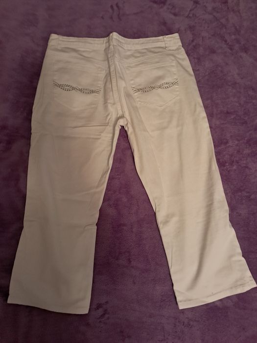 Spodnie białe z elastanem rybaczki