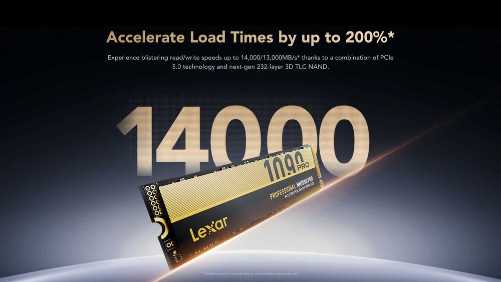 Lexar Dysk SSD NM1090 Pro 1TB Gen5 14000/10000 5 lat Gwarancji