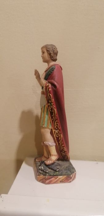 Santo expedito madeira apenas 11 cms muito detalhado