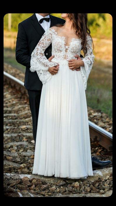 Sprzedam suknie ślubną w stylu boho