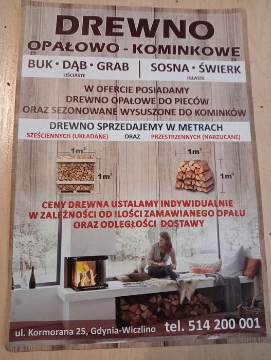 Drewno buk brzoza opałowo-kominkowe i inne: