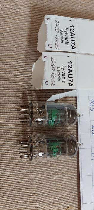 Para lamp 12AU7A/ ECC82 Sylvania dla Baldwin