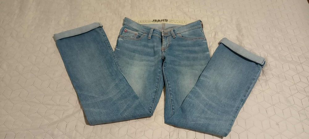 XS/S BIG STAR spodnie jeansy prosta nogawka