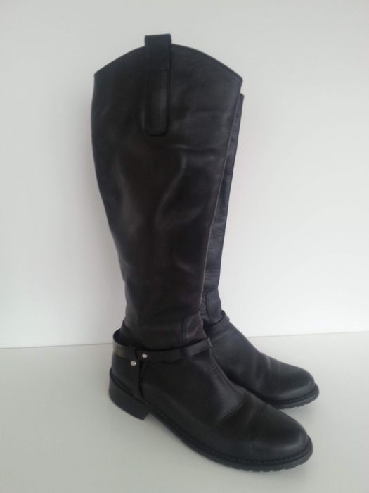 Buty kozaki włoskie skórzane w rozmiarze 39