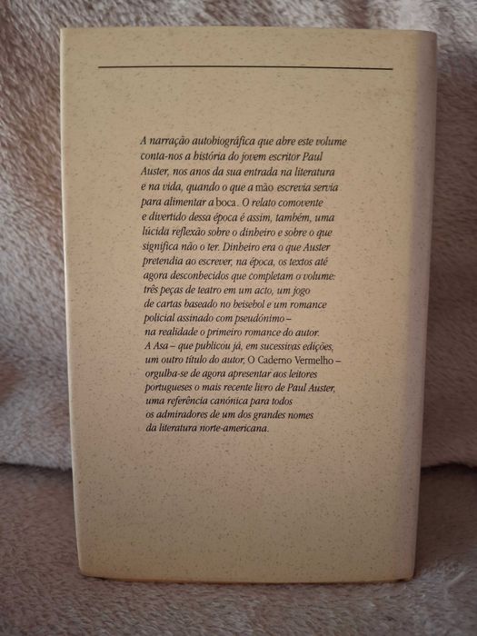 Livro "Da Mão Para A Boca", de Paul Auster. Edições ASA, 1998. Capa dura. Muito bom estado. 10€. Lisboa