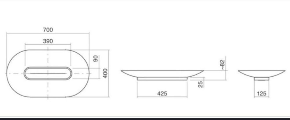 Umywalka emaliowana Alape 70x40 biała