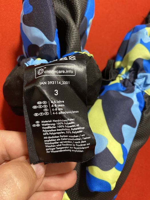 Рукавички зимові на мікрофлісі для хлопчика розмір 3 ( 2-6 роки)