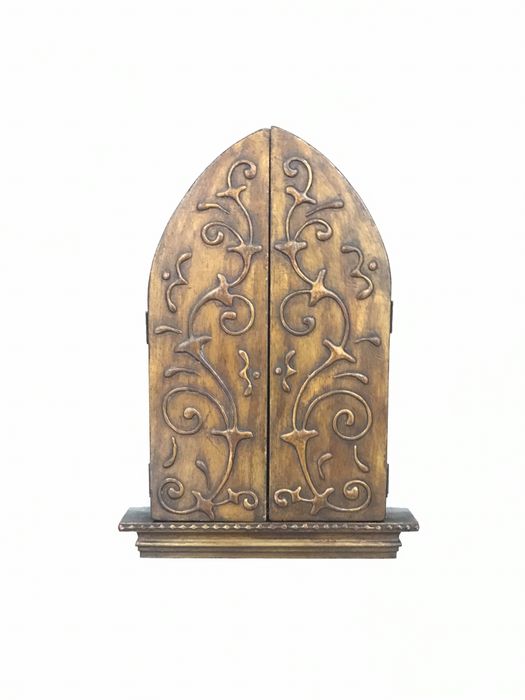 Tríptico Religioso em madeira dourada