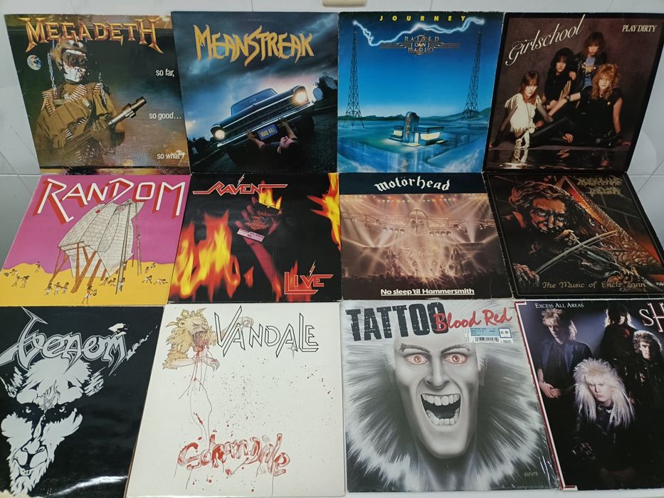 HEAVY METAL / HARD ROCK: os MELHORES grupos, DEZENAS de albuns (vinis)