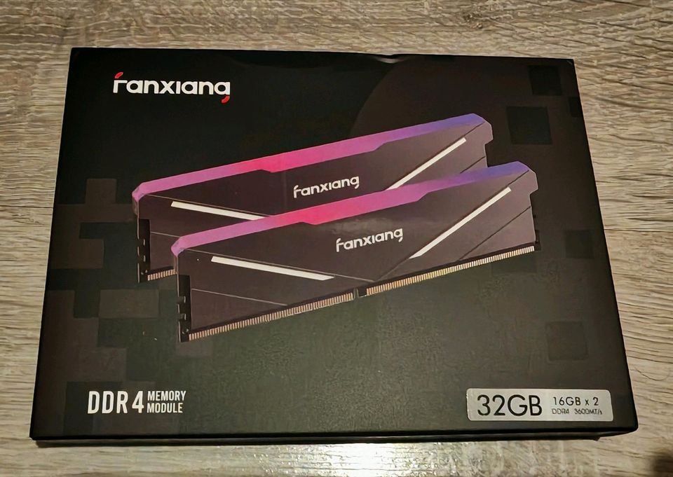 Fanxiang 32GB DDR4 3600MHz RGB RAM – 2x16GB (32GB Kit) – NEU OVP