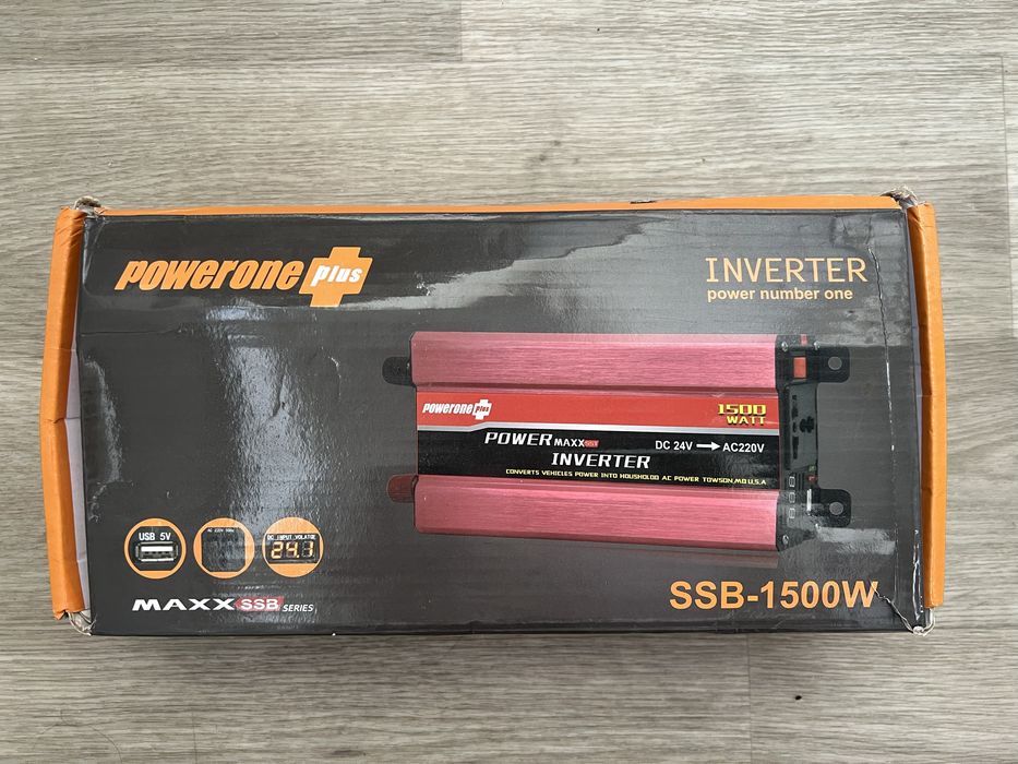 Перетворювач Напруги Інвертор PowerOne 24V-220V 1500W