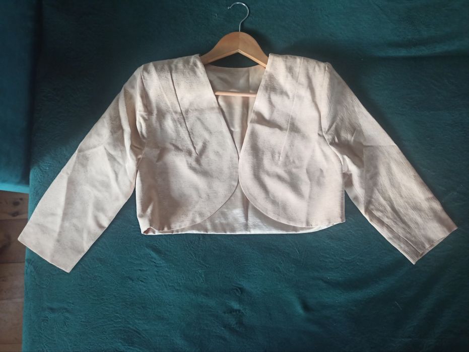 Damski komplet suknia żakiet szal r. M/L