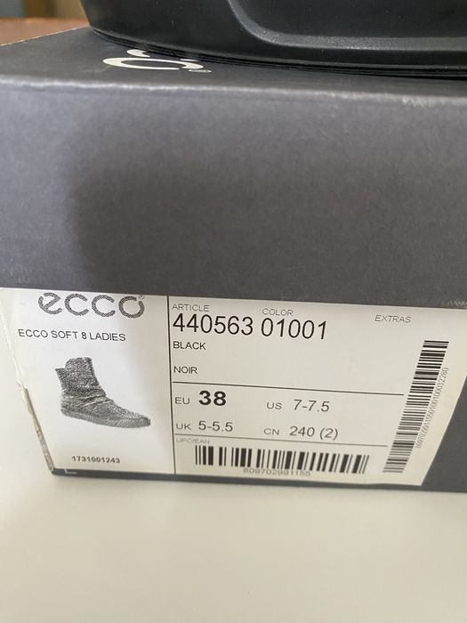 Женские ботиночки  р38 фирма ecco