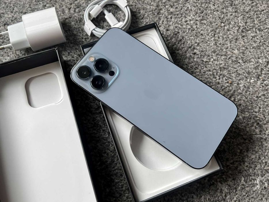 iPhone 13 Pro Max 512GB Sierra Blue Niebieski Pacific Bat100% + SZKŁO