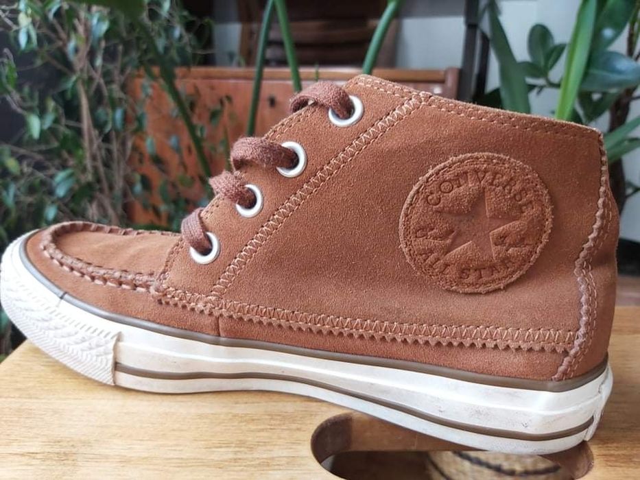 Converse skórzane 37 brązowe karmelowe