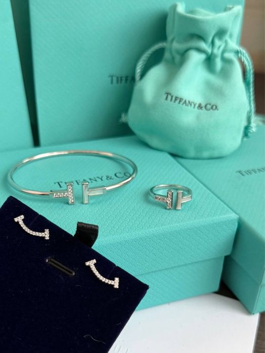 Сережки Tiffany&Co, браслет, каблучка