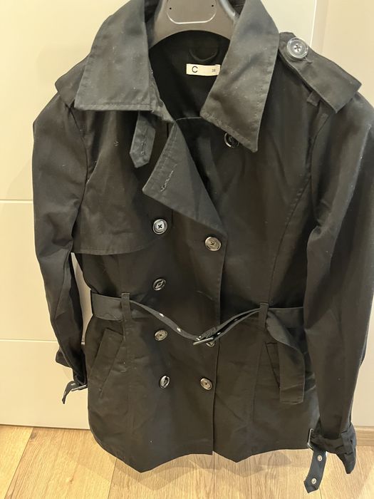 Super czarny płaszcz płaszczyk Cubus 38