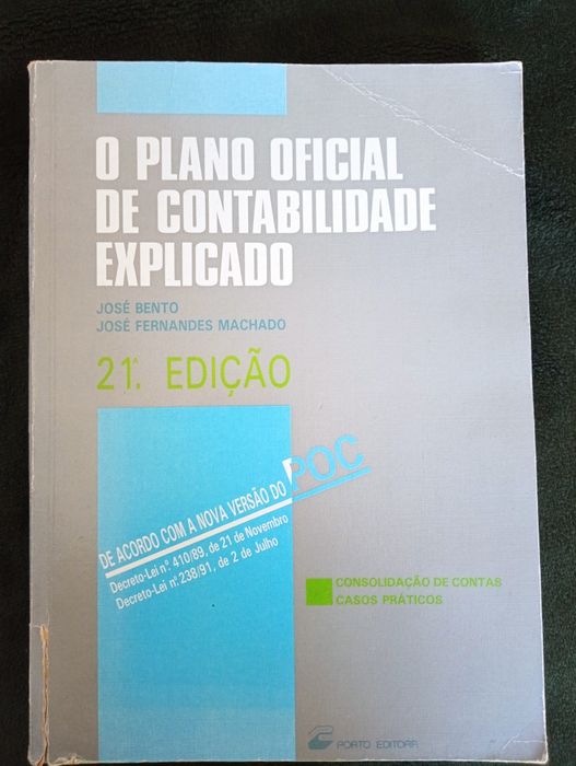 Plano oficial de contabilidade explicado José Bento Porto Editora 1992