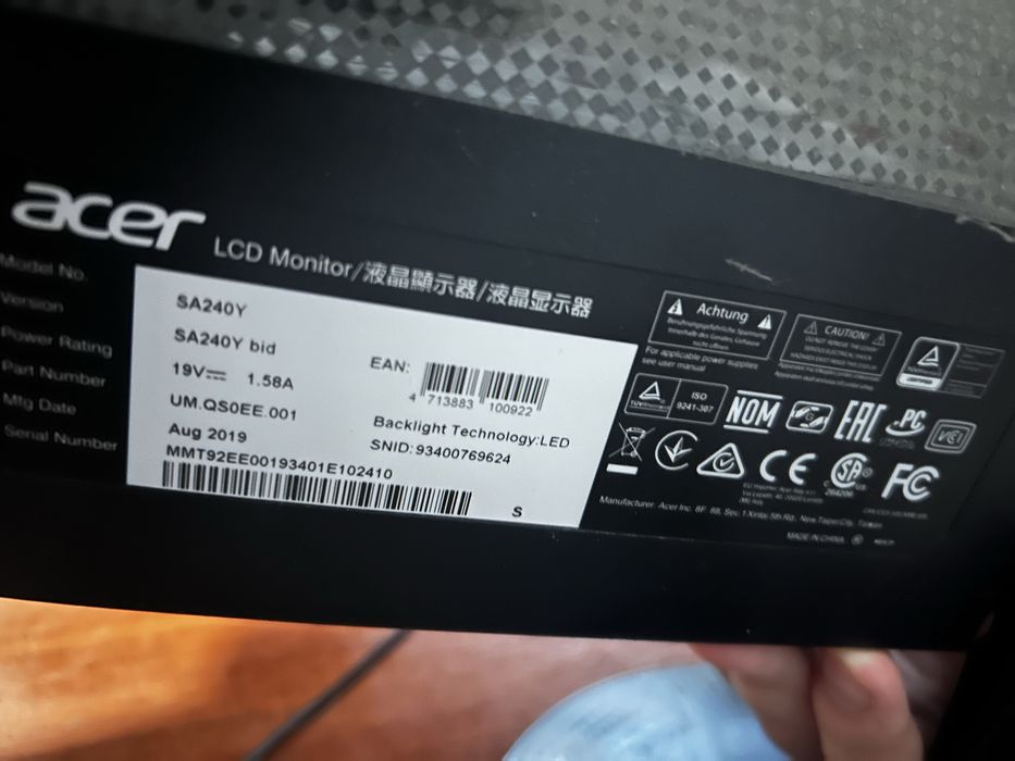 Acer SA240Y (23.8", IPS, Full HD, 75 Гц)