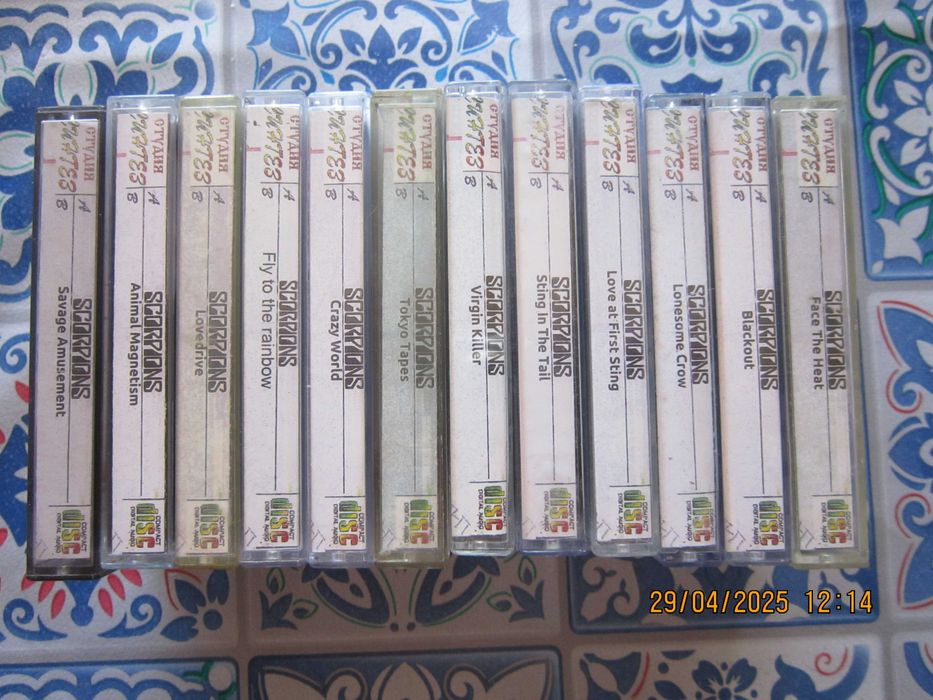 аудіокасети с записом гуртів Rammstein,Accept,Scorpions,UDO