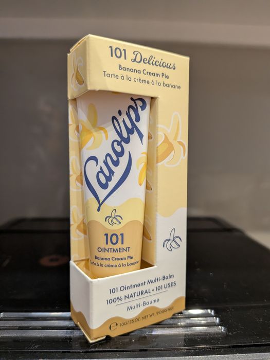 balsam do ust pielęgnacja kosmetyk nawilżajacy lanolips lanolina banan banana pie