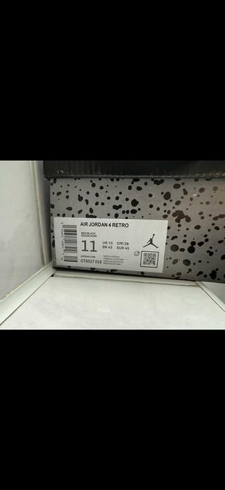 Air Jordan 4 Retro – czarno-czerwone | EU 45