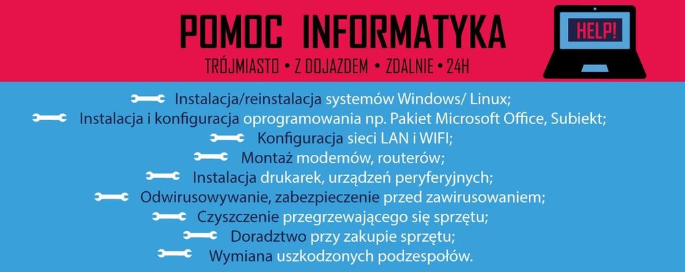 Usługi Informatyczne / Serwis - Naprawa Komputerów, Laptopów / 24H